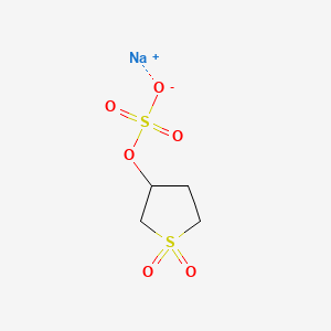 Chemical structure of Sodium 1,1-dioxidotetrahydro-3-thienyl sulfate