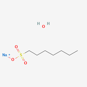 Chemical structure of Sodium 1-heptanesulfonate monohydrate