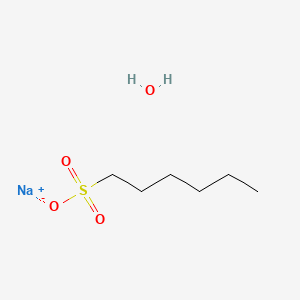 Chemical structure of Sodium hexane-1-sulfonate--water (1/1/1)