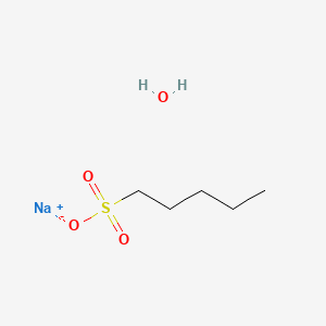 Chemical structure of Sodium pentane-1-sulfonate--water (1/1/1)