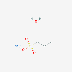 Chemical structure of Sodium propane-1-sulfonate--water (1/1/1)