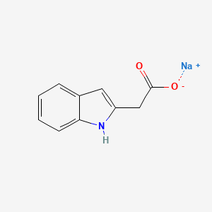 Chemical structure of Sodium 1H-indol-2-ylacetate