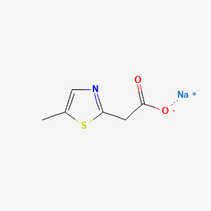 Chemical structure of Sodium 2-(5-methyl-1,3-thiazol-2-yl)acetate
