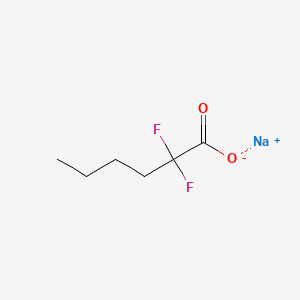 Chemical structure of Sodium 2,2-difluorohexanoate