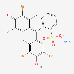 Chemical structure of Sodium 2,6-dibromo-4-(3-(3,5-dibromo-4-hydroxy-2-methylphenyl)-1,1-dioxido-3H-benzo[c][1,2]oxathiol-3-yl)-3-methylphenolate