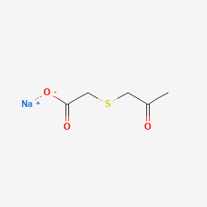 Chemical structure of Sodium 2-[(2-oxopropyl)sulfanyl]acetate