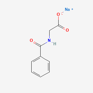 Chemical structure of Sodium 2-benzamidoacetate