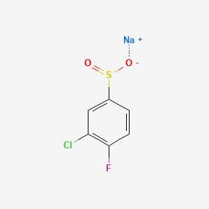 Chemical structure of Sodium 3-chloro-4-fluorobenzenesulfinate