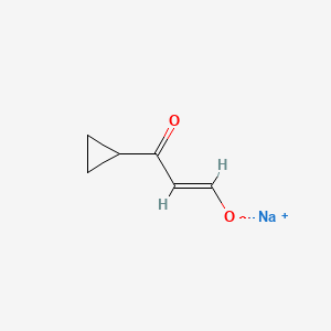 Chemical structure of Sodium 3-cyclopropyl-3-oxoprop-1-en-1-olate