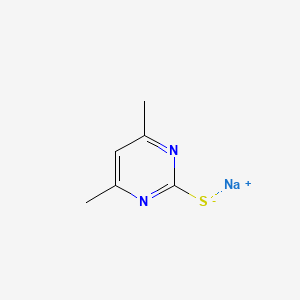 Chemical structure of 2-Mercapto-4,6-dimethylpyrimidine-sodiumsalt