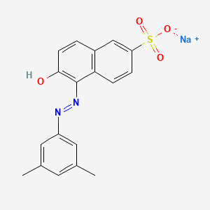 Chemical structure of Sodium 5-((2,3-dimethylphenyl)diazenyl)-6-hydroxynaphthalene-2-sulfonate