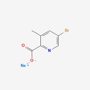 Chemical structure of Sodium 5-bromo-3-methylpicolinate