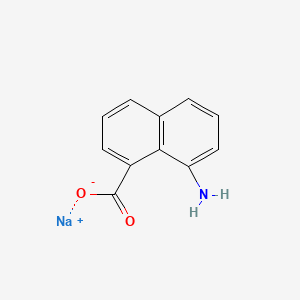 Chemical structure of Sodium8-aminonaphthalene-1-carboxylate