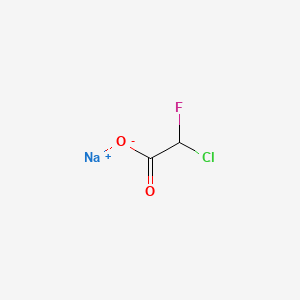 Chemical structure of Sodium chlorofluoroacetate