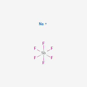 Chemical structure of Sodium hexafluorostibate(V)