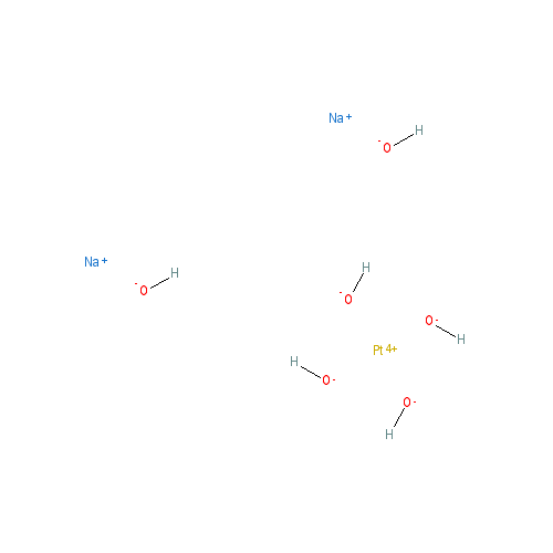 Chemical structure of Sodium hexahydroxyplatinate