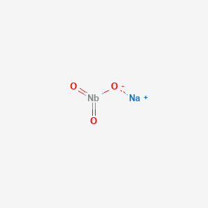 Chemical structure of Niobium sodium oxide (NbNaO3)