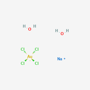 Chemical structure of Sodium tetrachloroaurate dihydrate