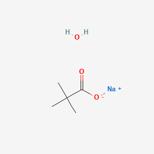 Chemical structure of Sodium Trimethylacetate xHydrate