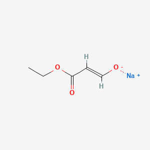 Chemical structure of Sodium1-ethoxy-1,3-dioxopropan-2-ide