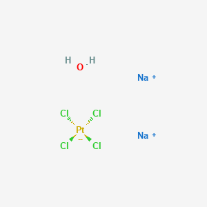 Chemical structure of Sodiumtetrachloroplatinate(II)hydrate