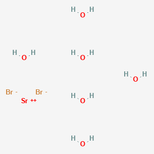 Chemical structure of Strontium bromide hexahydrate
