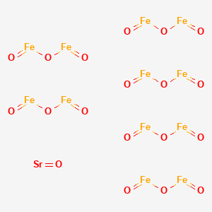 Chemical structure of Iron strontium oxide (Fe12SrO19)