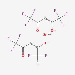 Chemical structure of Strontium hexafluoroacetylacetonate