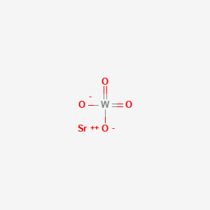 Chemical structure of Strontium;dioxido(dioxo)tungsten