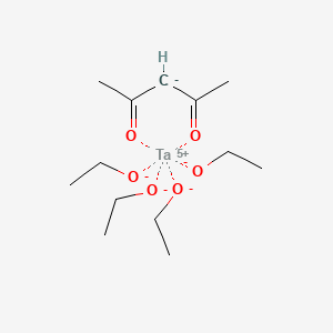 Chemical structure of Tantalum(V) tetraethoxide 2,4-pentanedionate, 99·99%, (metals basis)