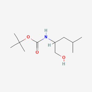 Chemical structure of tert-Butyl (1-hydroxy-4-methylpentan-2-yl)carbamate