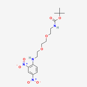 Chemical structure of tert-Butyl (2-(2-(2-((2,4-dinitrophenyl)amino)ethoxy)ethoxy)ethyl)carbamate