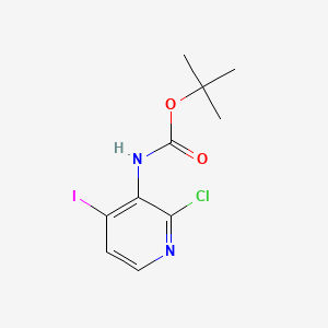 Chemical structure of tert-Butyl (2-chloro-4-iodopyridin-3-yl)carbamate