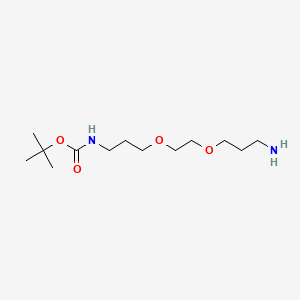 Chemical structure of Tert-butyl (3-(2-(3-aminopropoxy)ethoxy)propyl)carbamate