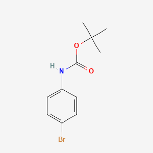 Chemical structure of 4-Bromoaniline, N-BOC protected