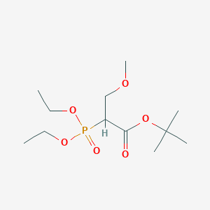Chemical structure of Tert-butyl 2-(diethoxyphosphoryl)-3-methoxypropanoate