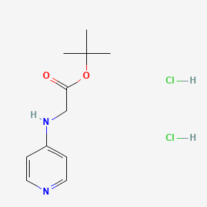 Chemical structure of Pyridin-4-yl-glycine tert-butyl ester dihydrochloride