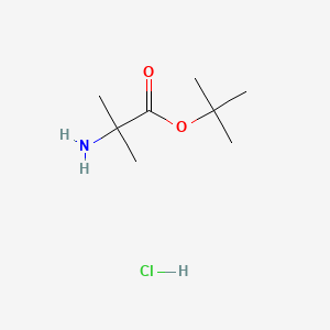 Chemical structure of tert-Butyl 2-amino-2-methylpropanoate hydrochloride