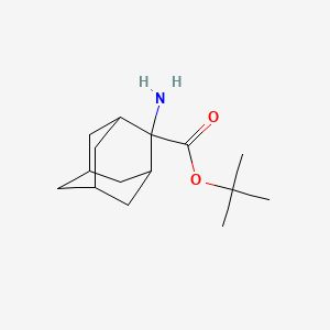 Chemical structure of tert-Butyl 2-aminoadamantane-2-carboxylate