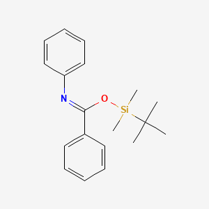 Chemical structure of tert-Butyldimethylsilyl N-Phenylbenzimidate