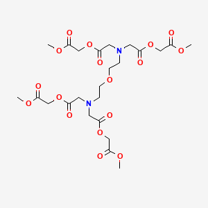 Chemical structure of Tetraacetoxymethyl Bis(2-aminoethyl) Ether N,N,N′,N′-Tetraacetic Acid