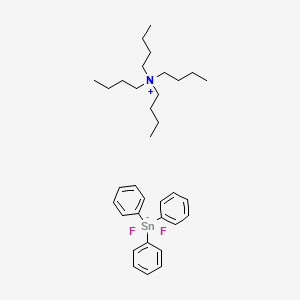 Chemical structure of Tetrabutylammonium Difluorotriphenylstannate