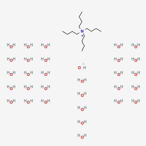 Chemical structure of Tetrabutylammonium hydroxide triacontahydrate