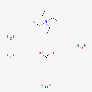 Chemical structure of Tetraethylammonium acetate tetrahydrate