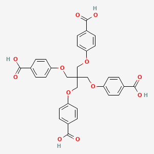 Chemical structure of Tetrakis(4-carboxyphenoxymethyl)methane