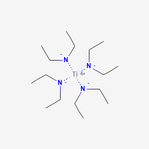 Chemical structure of Tetrakis(diethylamido)titanium(IV)