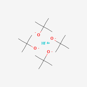 Chemical structure of Tetrakis(tert-butoxy)hafnium