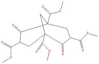 Chemical structure of Tetramethyl 2,6-dihydroxybicyclo[3.3.1]nona-2,6-diene-1,3,5,7-tetracarboxylate