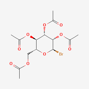 Chemical structure of Tetra-O-acetyl-alpha-D-mannosyl bromide