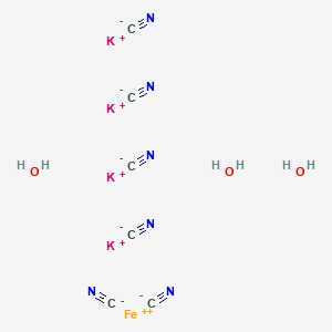 Chemical structure of Potassium ferrocyanide trihydrate